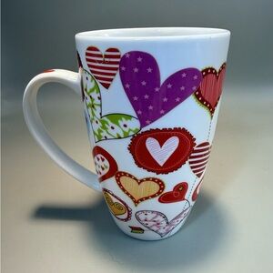 Burton & Burton Multicolored Hearts ceramic mug New